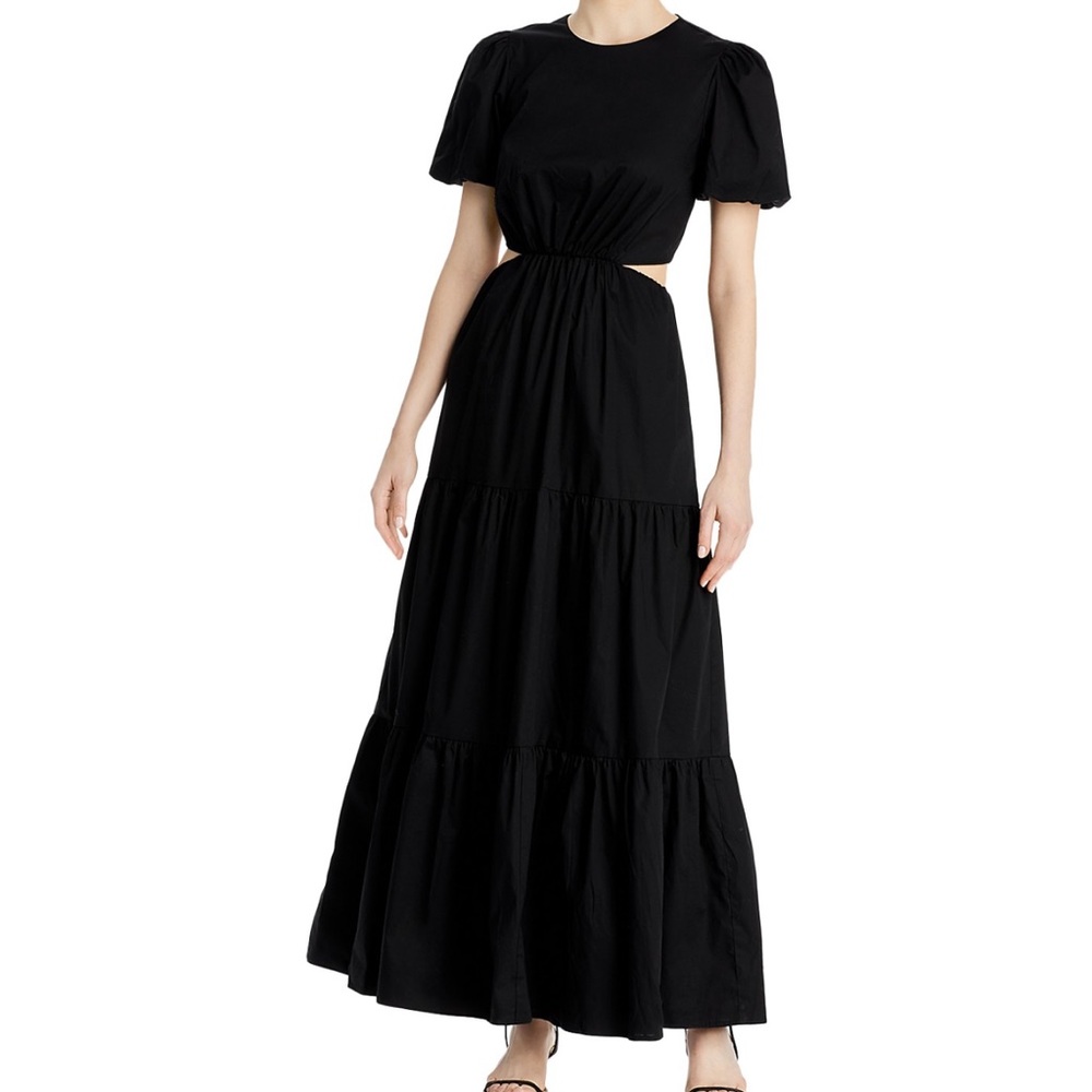 Wayf plaza maxi dress in black sz S